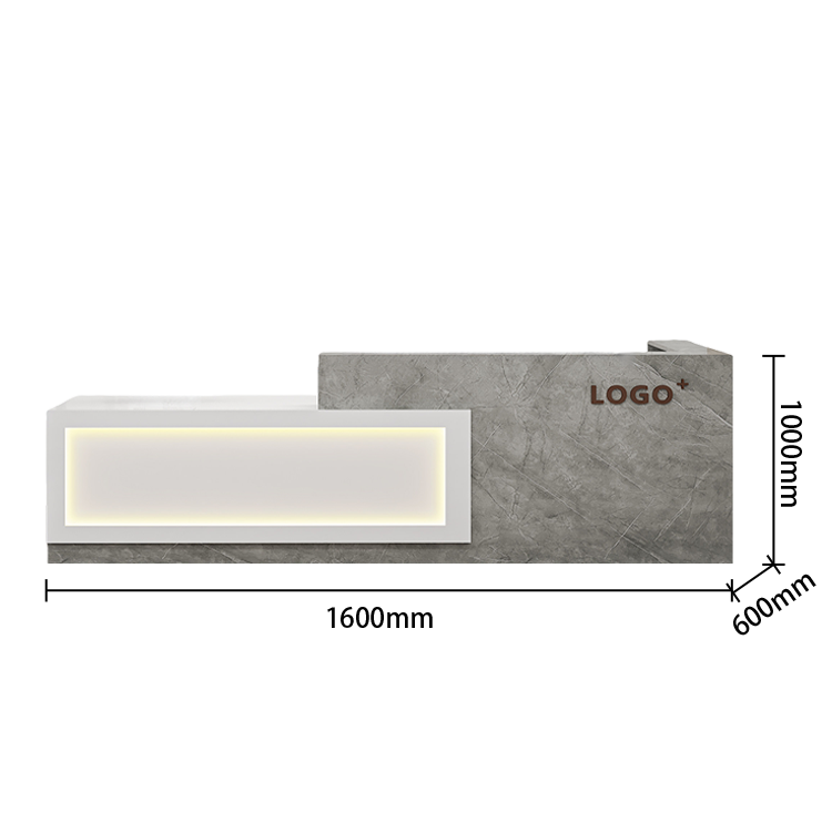 受付カウンター　レジカウンター　店舗用　鍵ロック　配線穴　上部天板　上質　すっきり　オレンジ　カスタマイズ可能　JDQT-N035