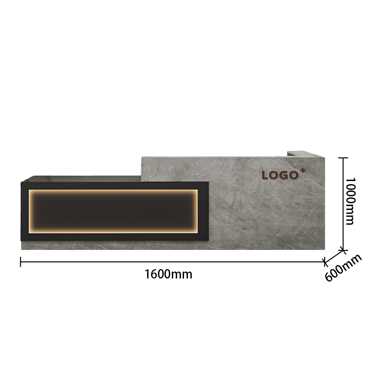 受付カウンター　レジカウンター　店舗用　鍵ロック　配線穴　上部天板　上質　すっきり　オレンジ　カスタマイズ可能　JDQT-N035