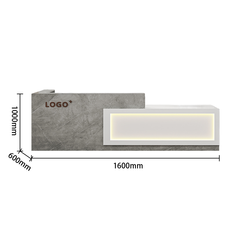 受付カウンター　レジカウンター　店舗用　鍵ロック　配線穴　上部天板　上質　すっきり　オレンジ　カスタマイズ可能　JDQT-N035