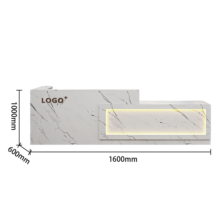 受付カウンター　レジカウンター　店舗用　鍵ロック　配線穴　上部天板　上質　すっきり　オレンジ　カスタマイズ可能　JDQT-N035