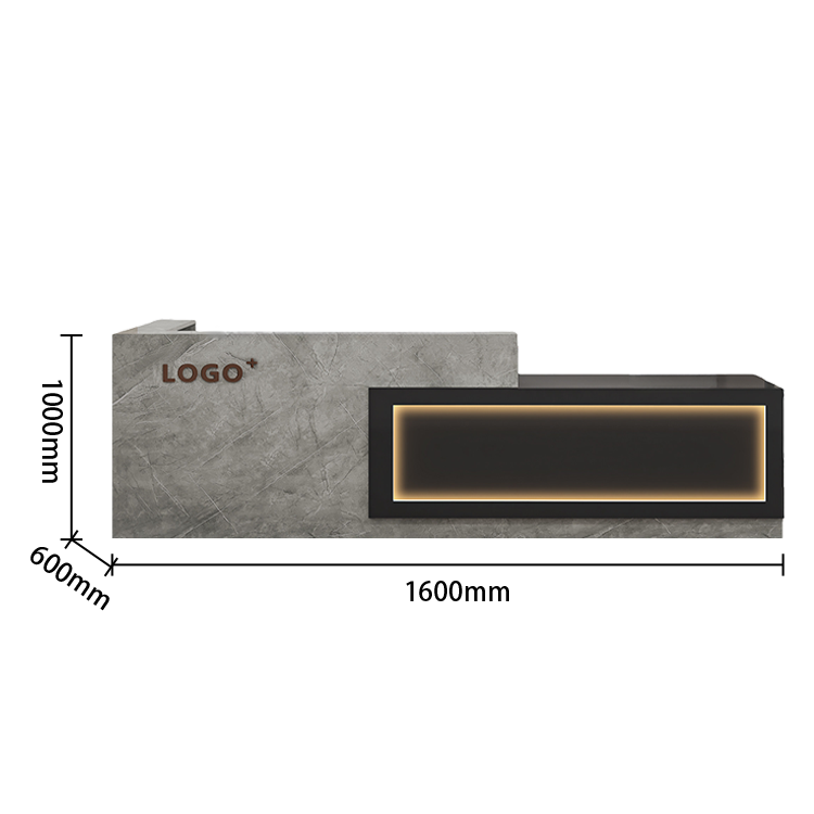 受付カウンター　レジカウンター　店舗用　鍵ロック　配線穴　上部天板　上質　すっきり　オレンジ　カスタマイズ可能　JDQT-N035