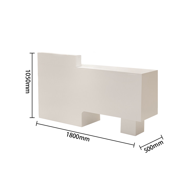 受付カウンター　エントランス受付　レジカウンター　頑丈なフレーム　広い天板　上質な金具　シンプル　ホワイト　ブラック　JDQT-N059