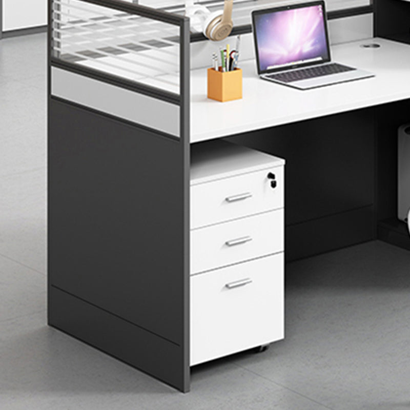 オフィスデスク,デスク,事務机,パーテーション,大容量収納,配線穴付き