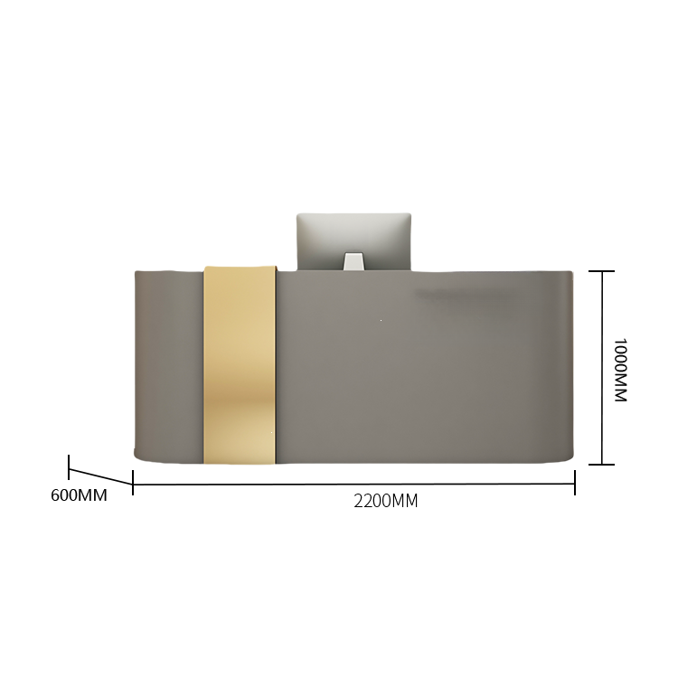 受付カウンター　レジカウンター　エントランス受付　サロン　扉付き収納　大容量　ベージュ　カスタマイズ可能　JDQT-BODS-N016