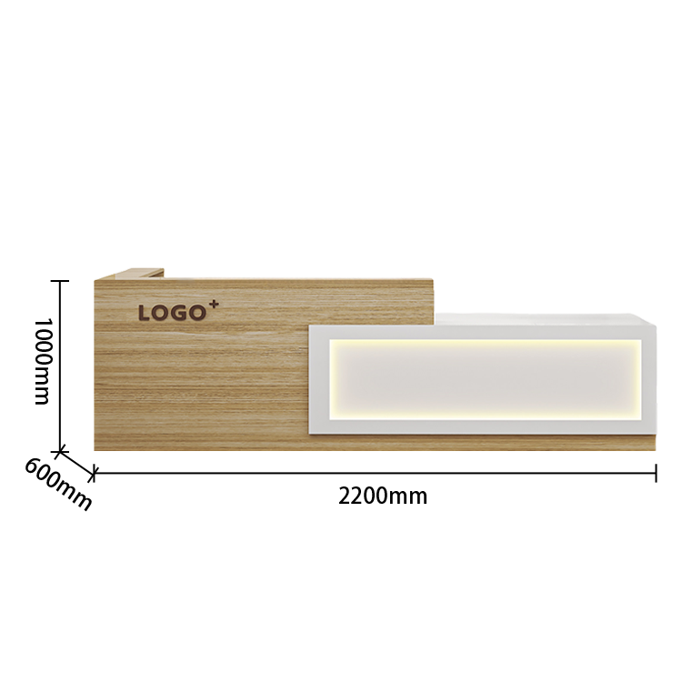 受付カウンター　レジカウンター　店舗用　鍵ロック　配線穴　上部天板　上質　すっきり　オレンジ　カスタマイズ可能　JDQT-N035