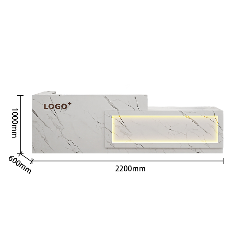 受付カウンター　レジカウンター　店舗用　鍵ロック　配線穴　上部天板　上質　すっきり　オレンジ　カスタマイズ可能　JDQT-N035