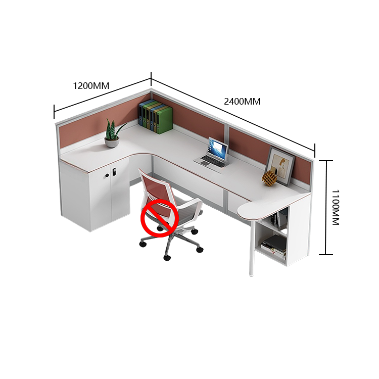 オフィスデスク　Ｌ字型デスク　役員デスク　配線穴　トップパネル　鍵付き　大容量収納　機能性　シンプル　モダン　ホワイト　YGZ-N063