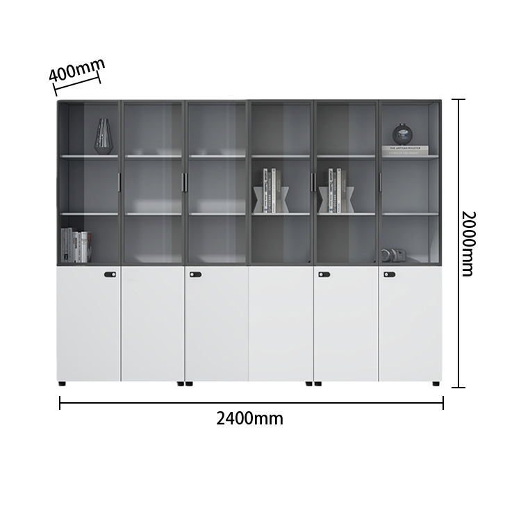 多目的な収納　壁面収納　ファイル収納　オフィス用　大容量収納　ダイヤル錠　ガラス扉　ホワイト　ベージュ　カスタマイズ可能　BGCWG-N068