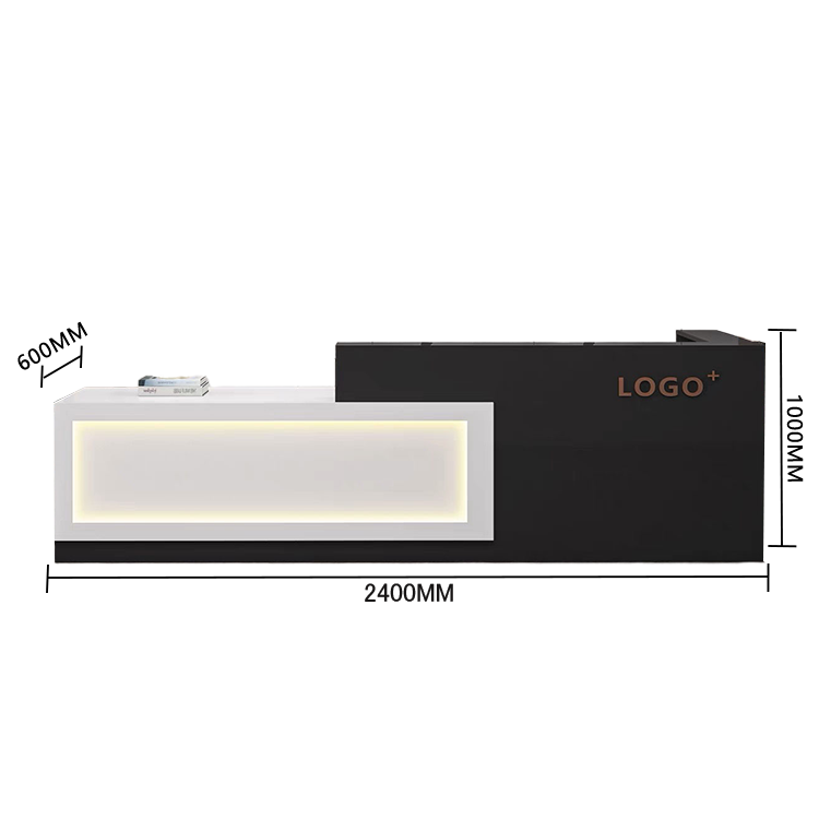 受付カウンター　レジカウンター　店舗用　鍵ロック　配線穴　上部天板　上質　すっきり　オレンジ　カスタマイズ可能　JDQT-N035