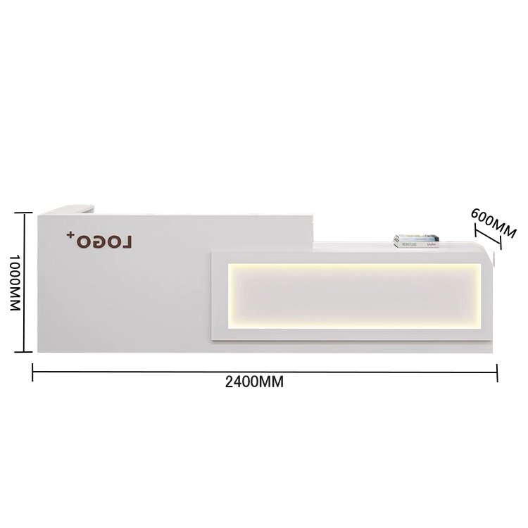 受付カウンター　レジカウンター　店舗用　鍵ロック　配線穴　上部天板　上質　すっきり　オレンジ　カスタマイズ可能　JDQT-N035