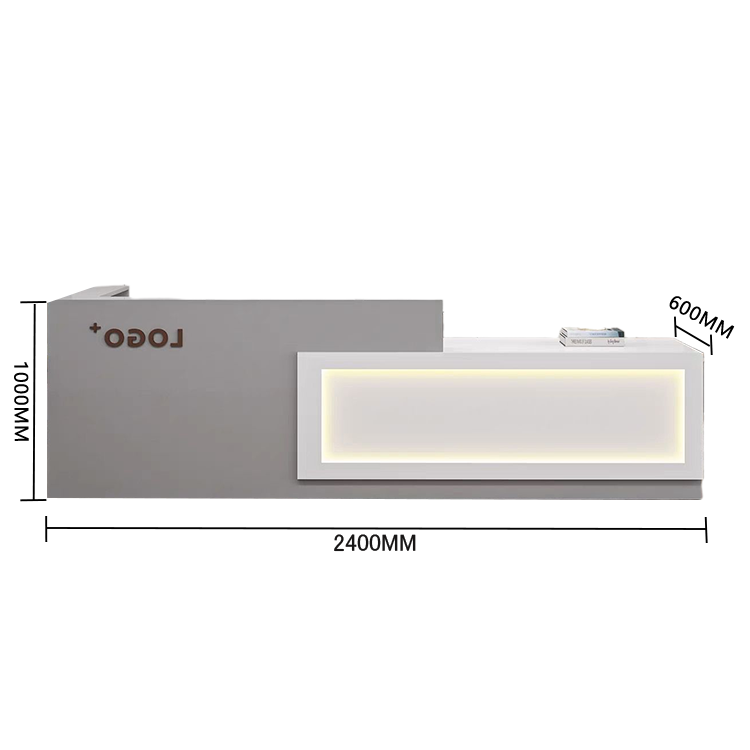 受付カウンター　レジカウンター　店舗用　鍵ロック　配線穴　上部天板　上質　すっきり　オレンジ　カスタマイズ可能　JDQT-N035