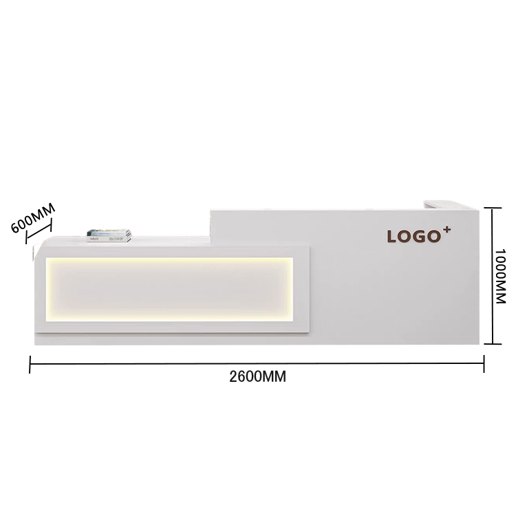 受付カウンター　レジカウンター　店舗用　鍵ロック　配線穴　上部天板　上質　すっきり　オレンジ　カスタマイズ可能　JDQT-N035