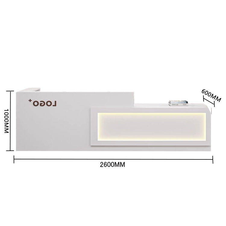 受付カウンター　レジカウンター　店舗用　鍵ロック　配線穴　上部天板　上質　すっきり　オレンジ　カスタマイズ可能　JDQT-N035