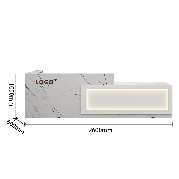 受付カウンター　レジカウンター　店舗用　鍵ロック　配線穴　上部天板　上質　すっきり　オレンジ　カスタマイズ可能　JDQT-N035