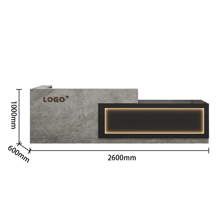 受付カウンター　レジカウンター　店舗用　鍵ロック　配線穴　上部天板　上質　すっきり　オレンジ　カスタマイズ可能　JDQT-N035