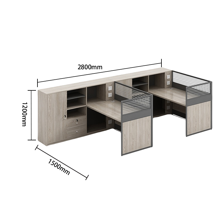 オフィスデスク　ワークデスク　作業机　鍵付き　パーティション　サイド収納棚　大容量収納　洗練　おしゃれ　カスタマイズ可能　YGZ-N055