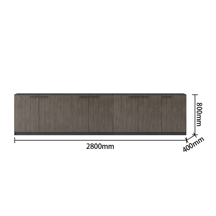 オフィスキャビネット　オフィス収納　収納家具　オフィス用　大容量収納　収納庫　ウォールナット　グレー　カスタマイズ可能　BGCWG-N070