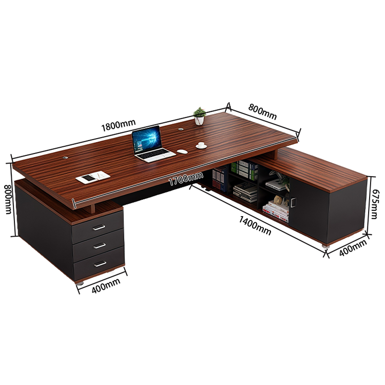 NANAKAGU オフィスデスク 社長机 エグゼクティブデスク,社長机,L型