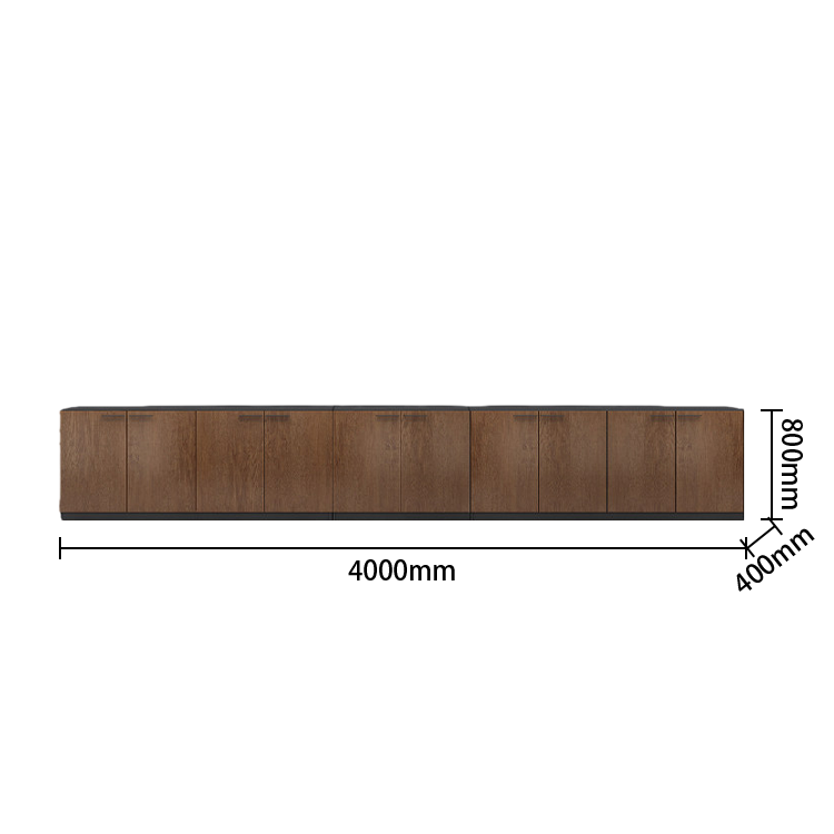 オフィスキャビネット　オフィス収納　収納家具　オフィス用　大容量収納　収納庫　ウォールナット　グレー　カスタマイズ可能　BGCWG-N070