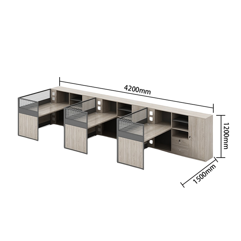 オフィスデスク　ワークデスク　作業机　鍵付き　パーティション　サイド収納棚　大容量収納　洗練　おしゃれ　カスタマイズ可能　YGZ-N055