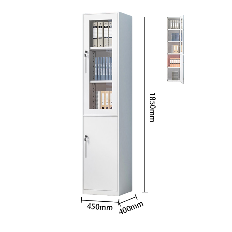 ファイル収納　書類棚　オフィスキャビネット　大容量収納　鍵付き　ハンガーボード　冷間加工鋼　ホワイト　カスタマイズ可能　BGCWG-N066