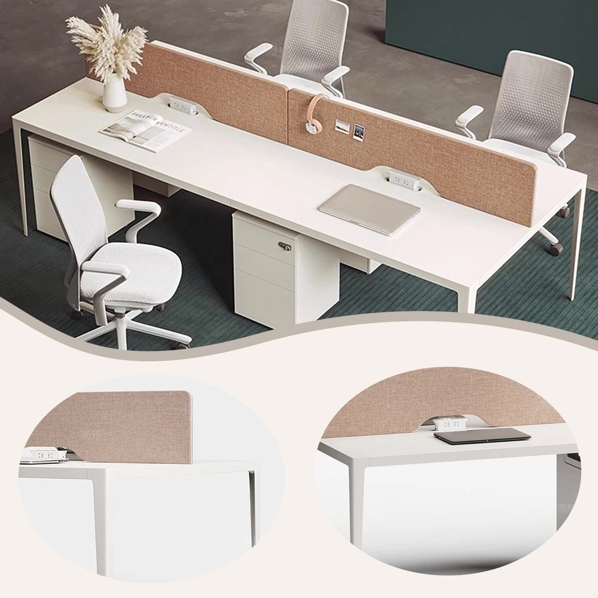 オフィスデスク　作業デスク　社員用デスク　パソコンデスク　仕事用　作業用　事務用　丈夫なフレーム　多目的なコンセント　YGZ-N064