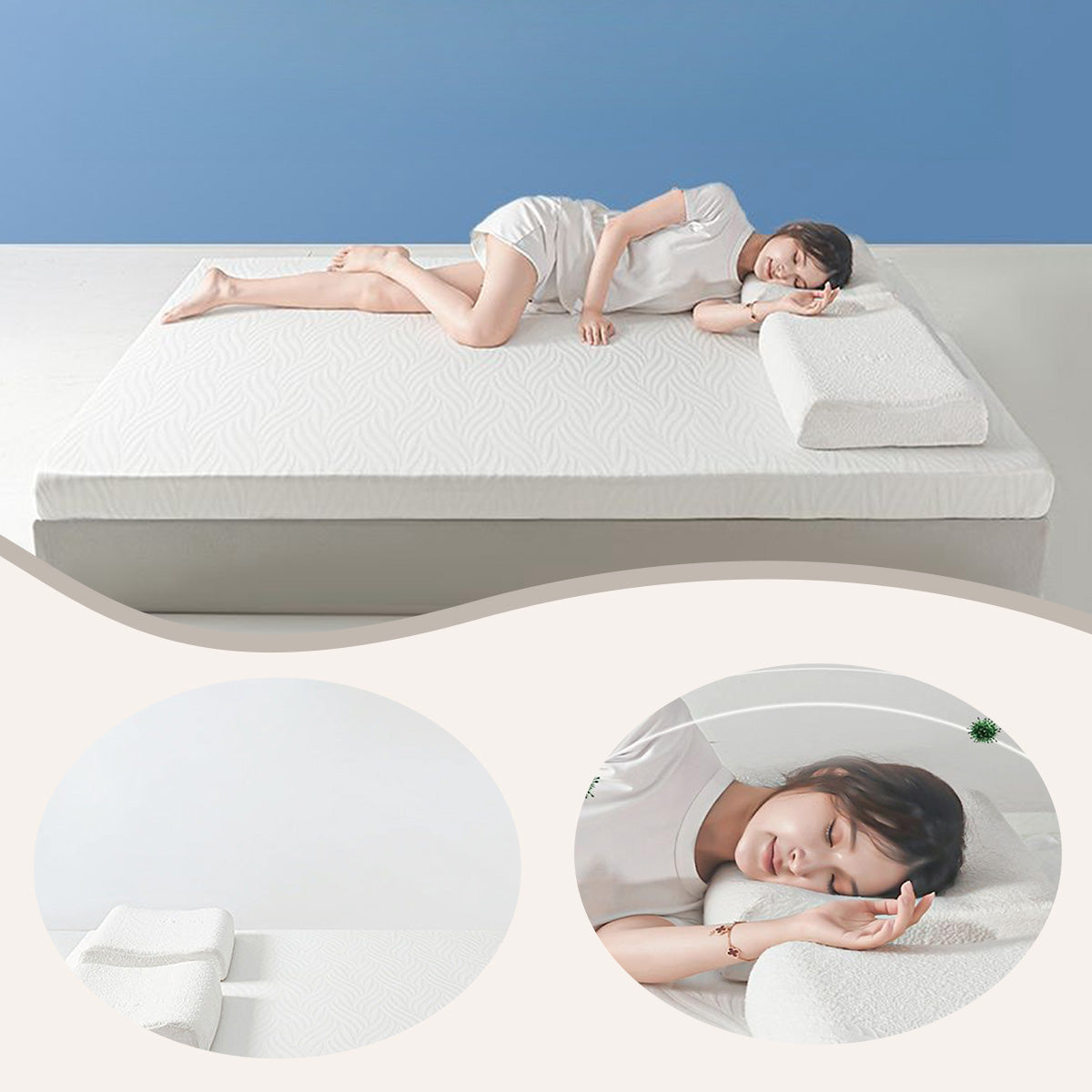 マットレス　ラテックスマットレス　寝具　パーム　ココナッツファイバー　接着剤不使用　フィット感　キルト生地　安心安全　高通気　CD-N001