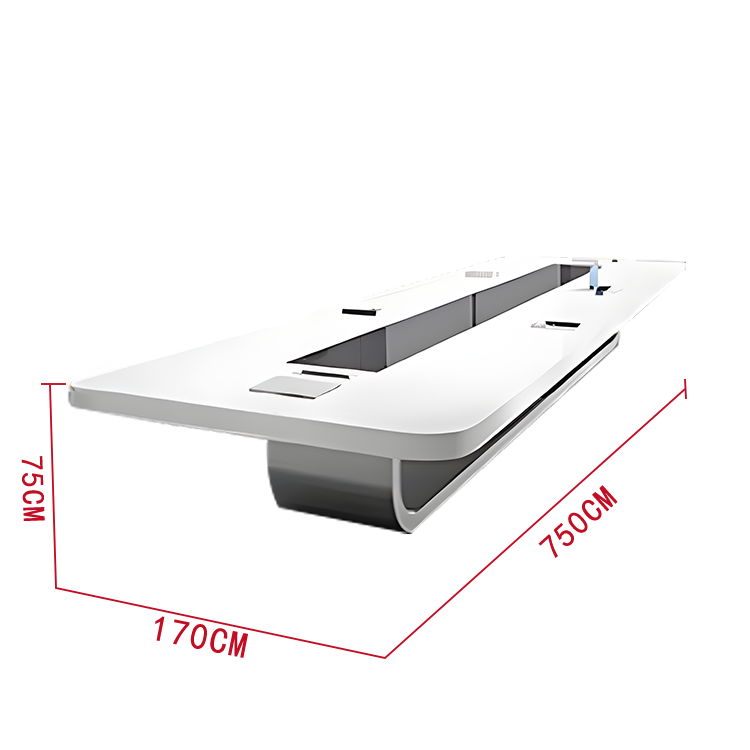 会議テーブル　ミーティングテーブル　事務机　オフィステーブル　大型会議テーブル　商談用　事務用　会議室　エコボード　Ｒ仕上げコーナー　配線ボックス付き　塗装　打ち合わせ　高品質　シンプル　ホワイト　カスタマイズ可能　HYZ-N003