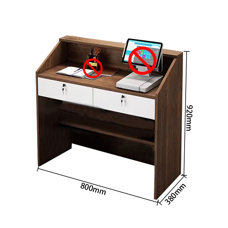 受付カウンター　レジカウンター　エントランス受付　配線穴　引き出し収納　大容量収納　傷付きにくい　シンプル　ナチュラル　JDQT-N005