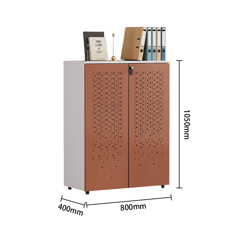 オフィスキャビネット　大容量収納　ダイヤル錠付き　冷間圧延鋼　扉収納　安定性　耐荷重性　簡素　ホワイト　カスタマイズ可能　BGCWG-N058
