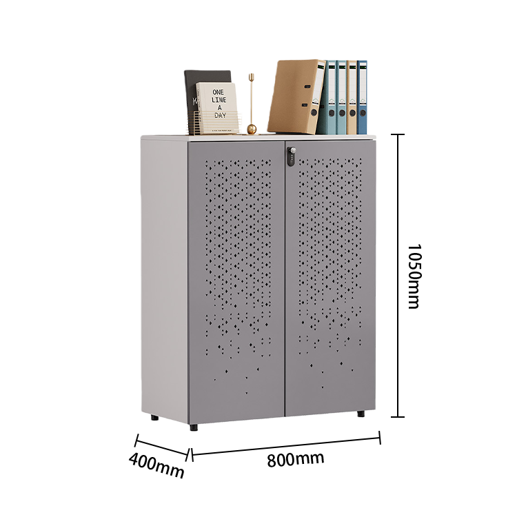 オフィスキャビネット　大容量収納　ダイヤル錠付き　冷間圧延鋼　扉収納　安定性　耐荷重性　簡素　ホワイト　カスタマイズ可能　BGCWG-N058