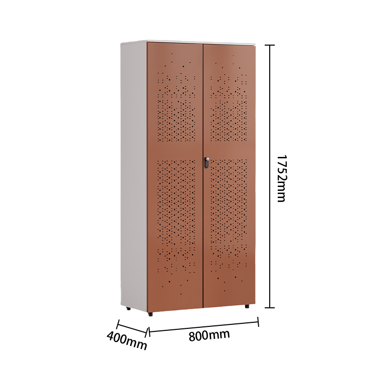 オフィスキャビネット　大容量収納　ダイヤル錠付き　冷間圧延鋼　扉収納　安定性　耐荷重性　簡素　ホワイト　カスタマイズ可能　BGCWG-N058