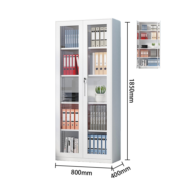 ファイル収納　書類棚　オフィスキャビネット　大容量収納　鍵付き　ハンガーボード　冷間加工鋼　ホワイト　カスタマイズ可能　BGCWG-N066