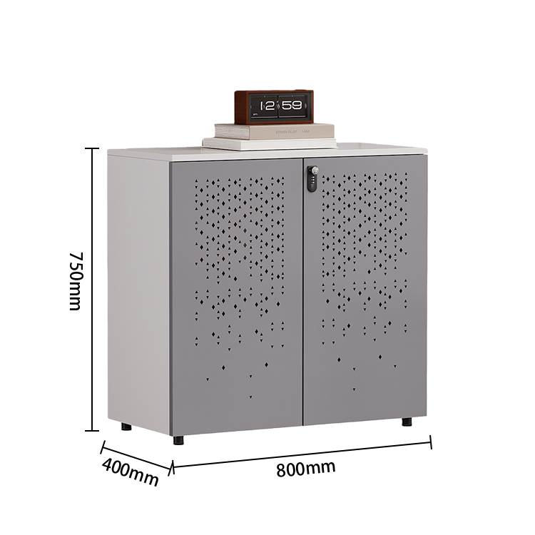 オフィスキャビネット　大容量収納　ダイヤル錠付き　冷間圧延鋼　扉収納　安定性　耐荷重性　簡素　ホワイト　カスタマイズ可能　BGCWG-N058