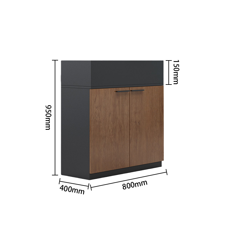 オフィスキャビネット　オフィス収納　収納家具　オフィス用　大容量収納　収納庫　ウォールナット　グレー　カスタマイズ可能　BGCWG-N070