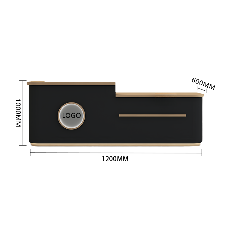 受付カウンター　レジカウンター　大型　受付台　店舗用　サロン　大容量収納　丈夫　ベージュ　カスタマイズ可能　JDQT-BODS-N005