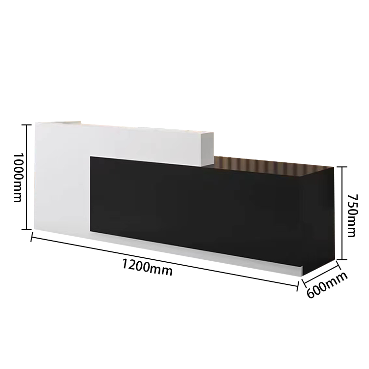 受付カウンター　レジカウンター　店舗用　鍵ロック　配線穴　角丸　トップパネル　オシャレ　広いワーク　カスタマイズ可能　JDQT-N003