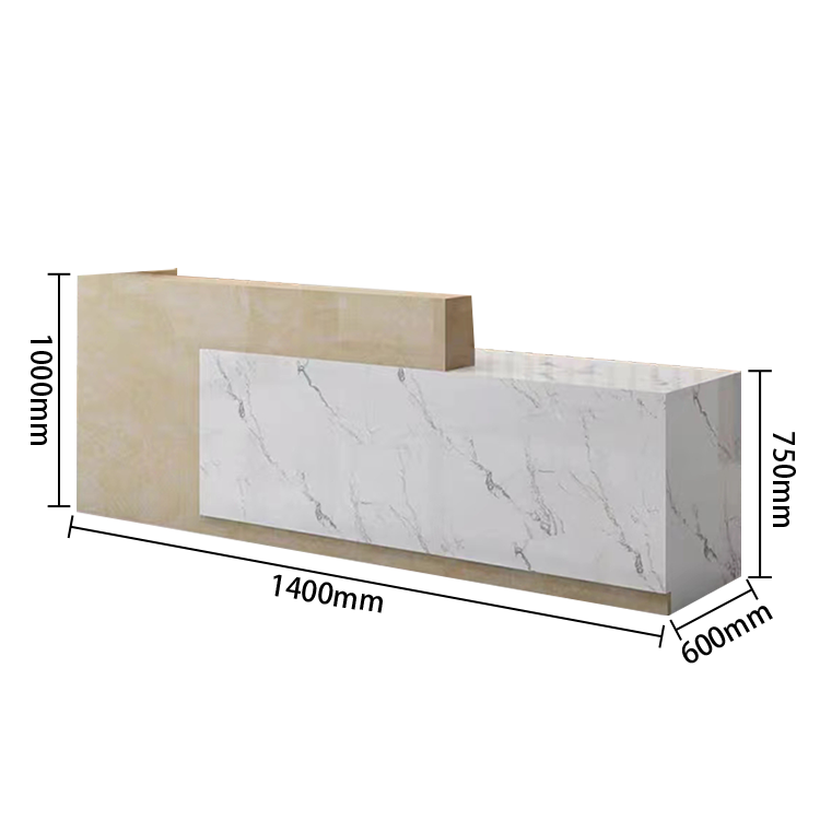 受付カウンター　レジカウンター　店舗用　鍵ロック　配線穴　角丸　トップパネル　オシャレ　広いワーク　カスタマイズ可能　JDQT-N003