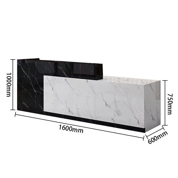 受付カウンター　レジカウンター　店舗用　鍵ロック　配線穴　角丸　トップパネル　オシャレ　広いワーク　カスタマイズ可能　JDQT-N003