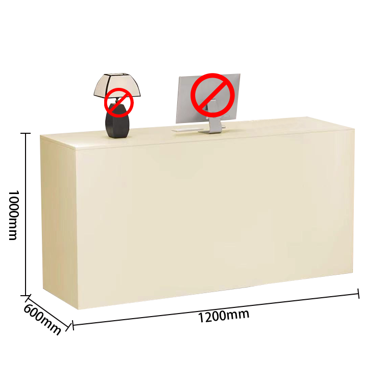 受付カウンター　レジカウンター　エントランス受付　木製レセプションデスク　引き出し収納　広い天板　配線穴　ナチュラル　JDQT-Ｎ008