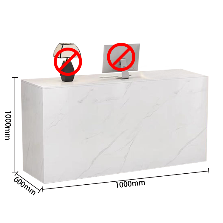 受付カウンター　レジカウンター　エントランス受付　木製レセプションデスク　引き出し収納　広い天板　配線穴　ナチュラル　JDQT-Ｎ008