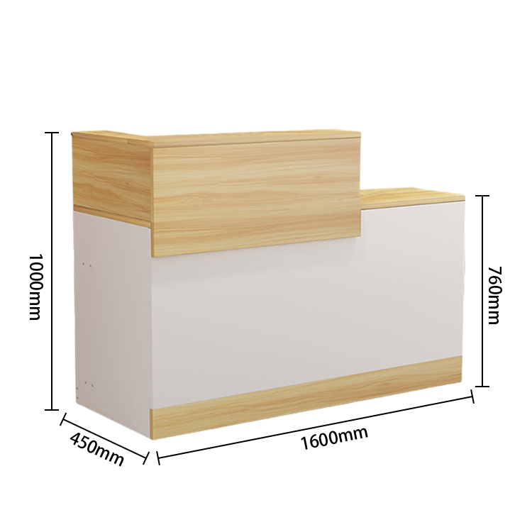 レジカウンター　受付カウンター　上部天板付き　オープン収納　下肢空間　スタイリッシュ　ナチュラル　JDQT-N018