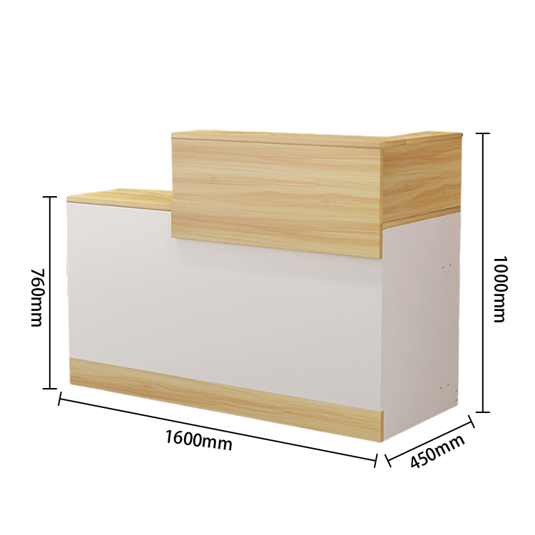 レジカウンター　受付カウンター　上部天板付き　オープン収納　下肢空間　スタイリッシュ　ナチュラル　JDQT-N018