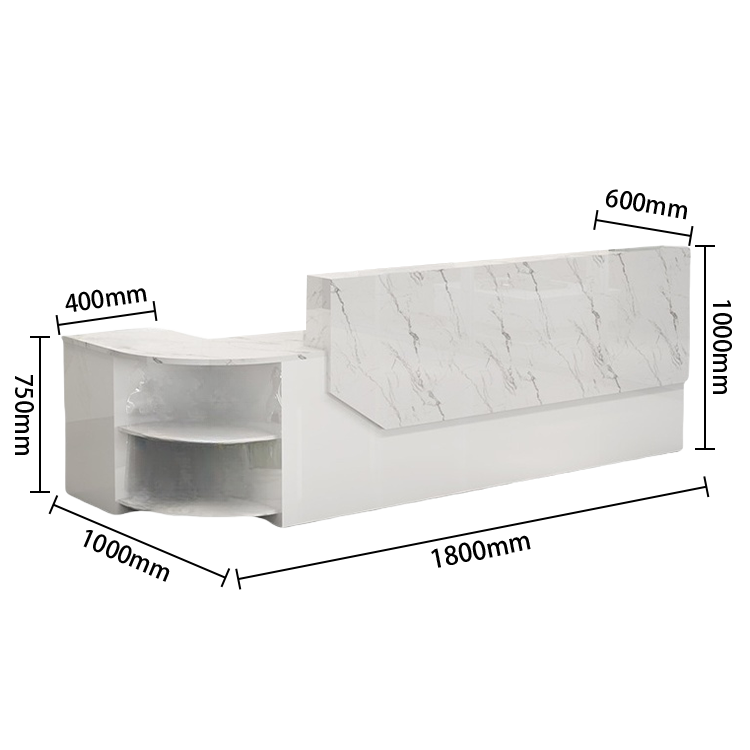 グレー受付カウンター L字型 L字型カウンター – Kagushop