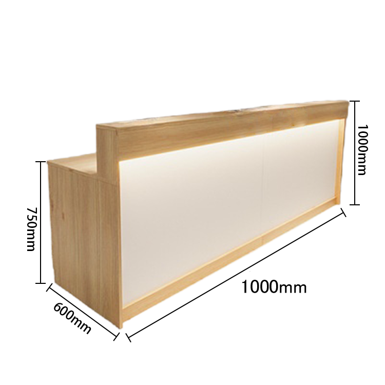受付カウンター　レジカウンター　フロント　受付台　サロン　喫茶店　大容量収納　おしゃれ　ナチュラル　カスタマイズ可能　JDQT-N025