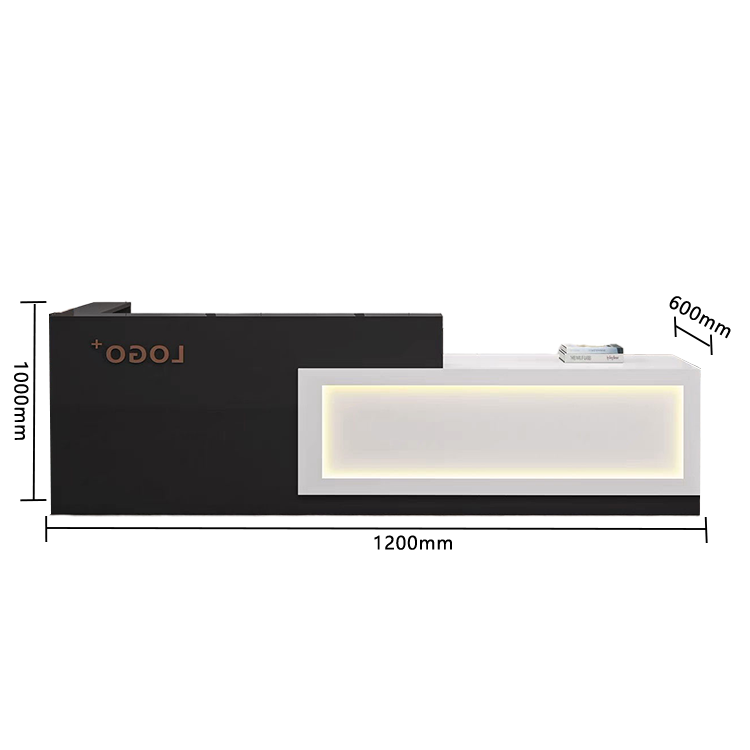 受付カウンター　レジカウンター　店舗用　鍵ロック　配線穴　上部天板　上質　すっきり　オレンジ　カスタマイズ可能　JDQT-N035