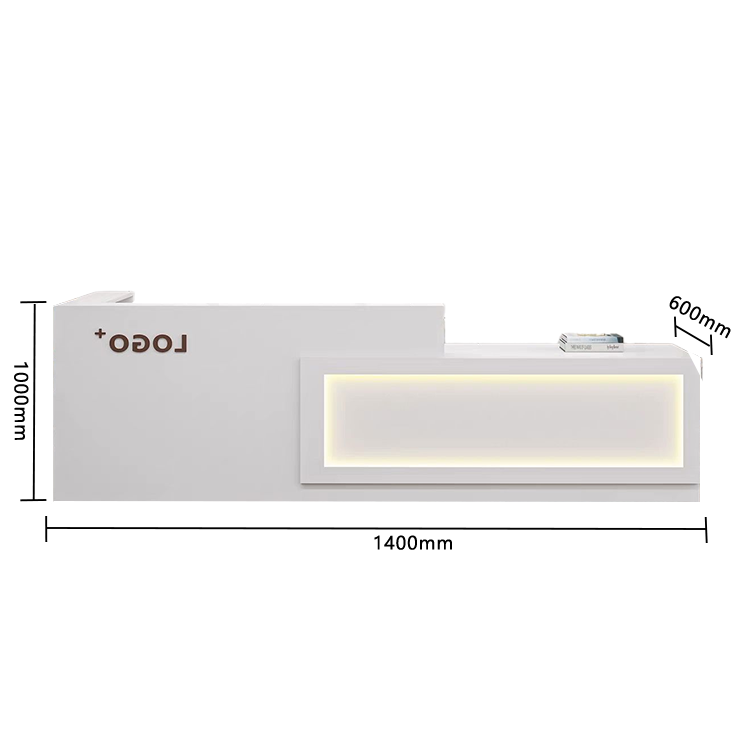 受付カウンター　レジカウンター　店舗用　鍵ロック　配線穴　上部天板　上質　すっきり　オレンジ　カスタマイズ可能　JDQT-N035