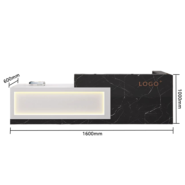 受付カウンター　レジカウンター　店舗用　鍵ロック　配線穴　上部天板　上質　すっきり　オレンジ　カスタマイズ可能　JDQT-N035