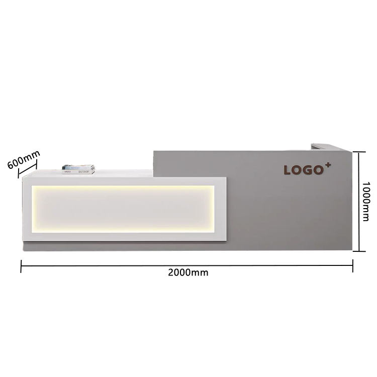 受付カウンター　レジカウンター　店舗用　鍵ロック　配線穴　上部天板　上質　すっきり　オレンジ　カスタマイズ可能　JDQT-N035