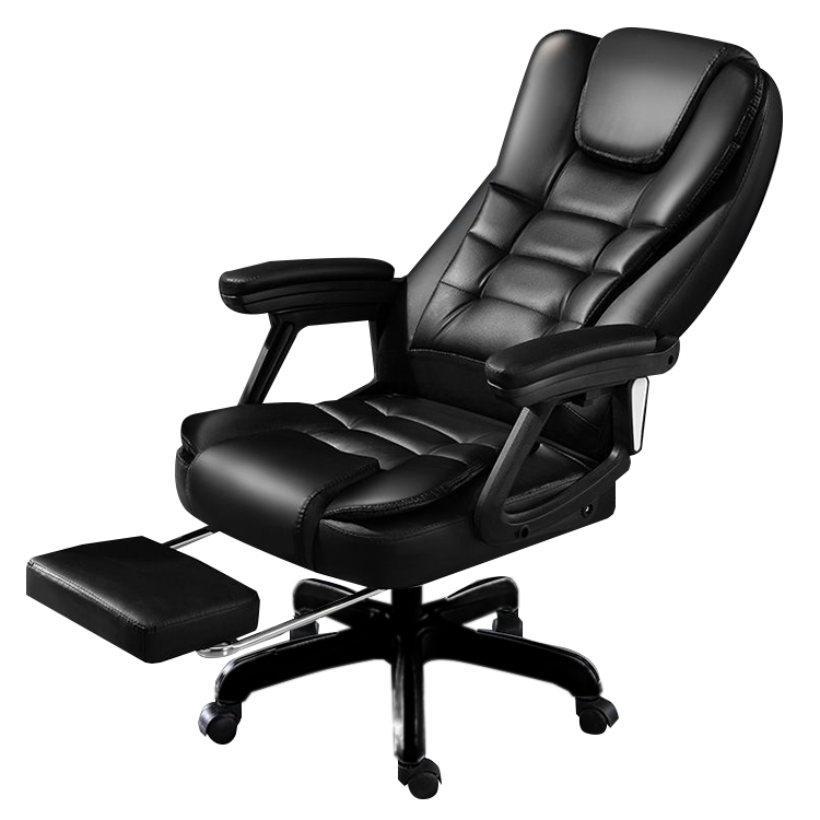 エグゼクティブチェア　オフィスチェア　レザーチェア　人間工学　キャスター　フットレスト　高級感　ブラック　カスタマイズ可能　LBY-N003